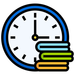 CLEANING TIME Filled Outline