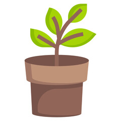 FLOWER POT flat icon