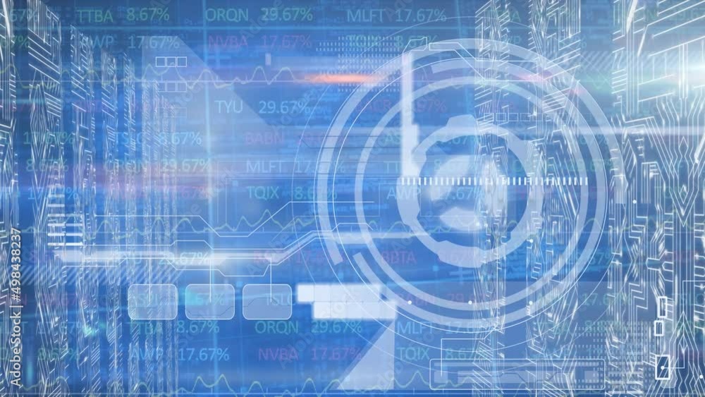 Poster Animation of scope scanning over columns with computer circuit board