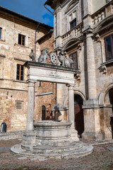 Obraz premium View on streets and houses in ancient town Montepulciano, Tuscany, Italy