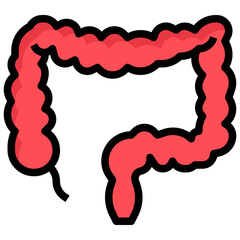 COLON filled outline icon