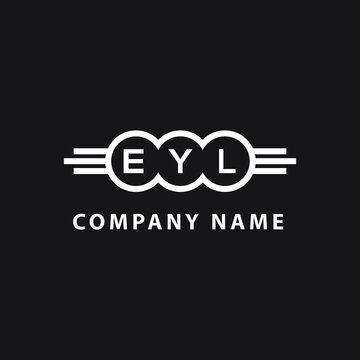 EYL letter logo design on black background. EYL creative circle letter logo concept. EYL letter design. 