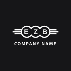 EZB letter logo design on black background. EZB  creative circle letter logo concept. EZB letter design.