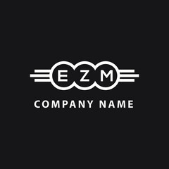 EZM letter logo design on black background. EZM  creative circle letter logo concept. EZM letter design.