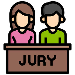 JURY filled outline icon