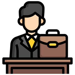 LAWYER filled outline icon