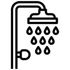SHOWER line icon