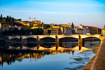 Cityview on central part of ancient Italian city Florence, Tuscany