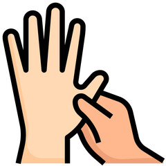 ACUPRESSURE Filled Outline