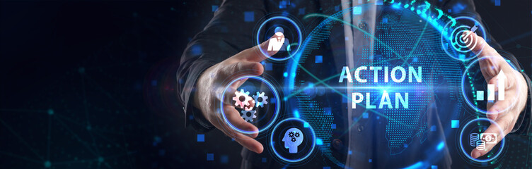 Business, Technology, Internet and network concept. Concept meaning proposed strategy or course of...