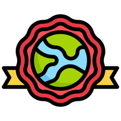 BADGE filled outline icon
