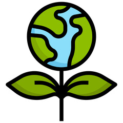 EARTH 2 filled outline icon