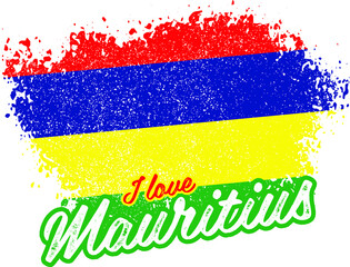 Obraz premium J'aime l'île Maurice