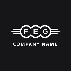 FEG letter logo design on black background. FEG creative initials letter logo concept. FEG letter design. 