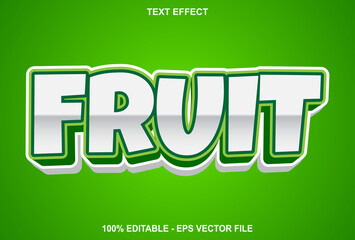 fruit text effect with green color.