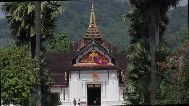 Luang Prabang Lighted candles for the celebration of Boun Ok Phansa 