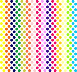 Big & Small polka dot pattern background.Colorful seamless polka dot pattern vector.Seamless pattern. Big dots wallpaper. Circles ornament. Polka dot motif. Circular figures backdrop.