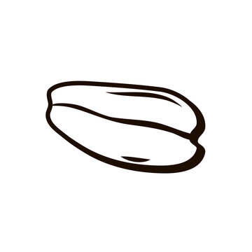 recommend clip art: Oat flake icon on a white isolated background. For the preparation of oatmeal porridge. Healthy product. Vector outline . 