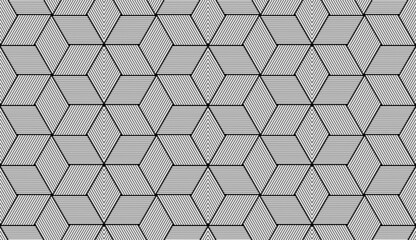 Vector seamless pattern. Modern stylish abstract texture. Repeating geometric tiles from striped elements