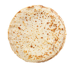 Fried pancakes on a white background.