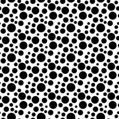 Abstract seamless pattern with monochrome balls.Polka dots ornament.Illustration of dots pattern for background abstract.Good for invitation,poster,card,flyer,banner,textile,fabric,gift wrapping paper