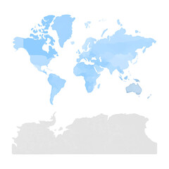 Fototapeta na wymiar Map of World watercolor painting
