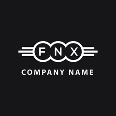 FNX letter logo design on black background. FNX creative initials letter logo concept. FNX letter design. 