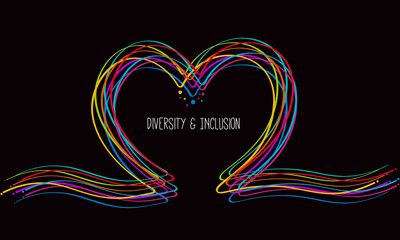 Inclusion and diversity infographic vector set, social and cultural inclusion diversity