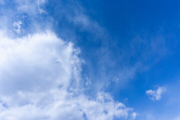 Fototapeta na wymiar Refreshing blue sky and cloud background material_wide_32