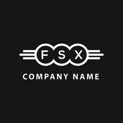 FSX letter logo design on black background. FSX  creative initials letter logo concept. FSX letter design.
