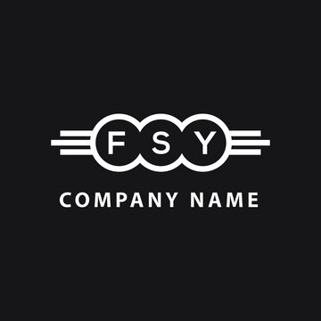 FSY letter logo design on black background. FSY  creative initials letter logo concept. FSY letter design.
