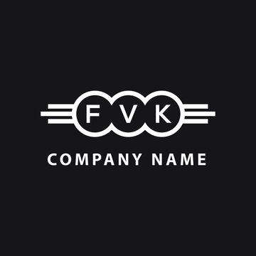 FVK letter logo design on black background. FVK  creative initials letter logo concept. FVK letter design.
