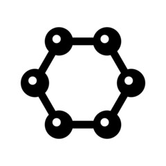Chemistry atom vector icon symbol design