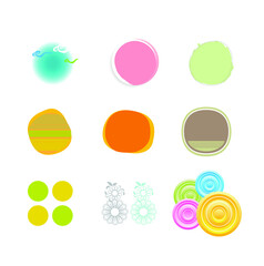 set of circle icons