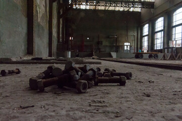 Interior shot of an old, abandoned factory complex near Gent.