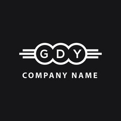 GDY letter logo design on black background. GDY  creative initials letter logo concept. GDY letter design.
 - obrazy, fototapety, plakaty