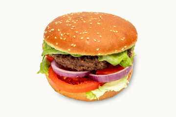 delicious burger isolated for menu fast food