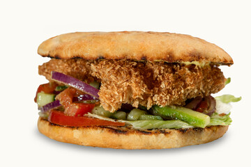 delicious burger isolated for menu fast food