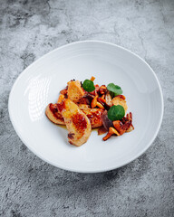 Foie gras with mushrooms