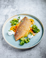 Sea bass with vegetable