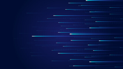 Dark blue digital lines with big data technology background