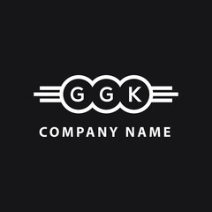 GGK letter logo design on black background. GGK  creative initials letter logo concept. GGK letter design.