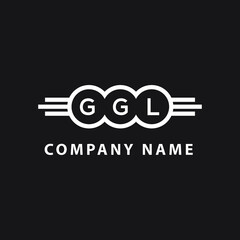 GGL letter logo design on black background. GGL  creative initials letter logo concept. GGL letter design.