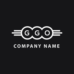 GGO letter logo design on black background. GGO  creative initials letter logo concept. GGO letter design.