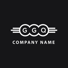 GGQ letter logo design on black background. GGQ  creative initials letter logo concept. GGQ letter design.