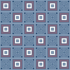 Japanese Square Line Vector Seamless Pattern