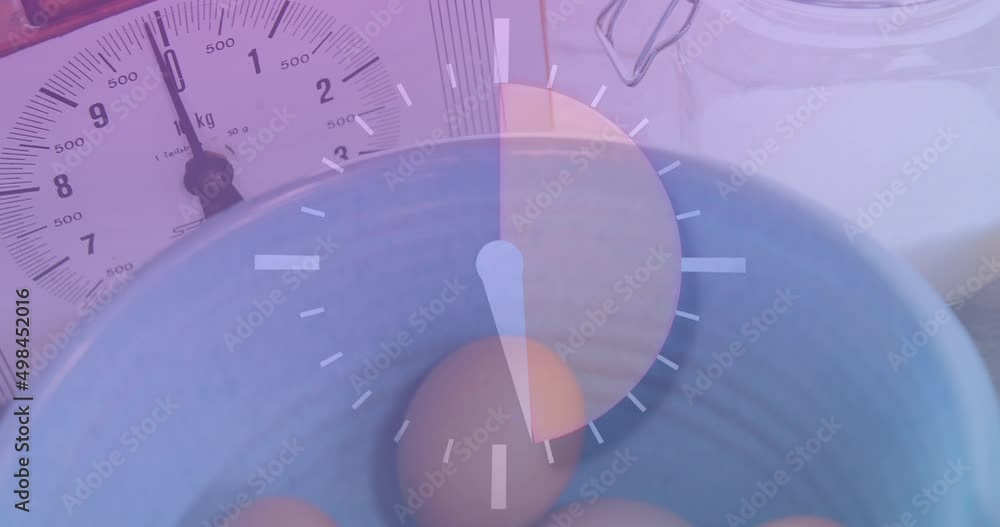 Poster Animation of clock over timer and eggs