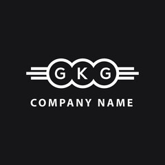 GKG letter logo design on black background. GKG  creative initials letter logo concept. GKG letter design.