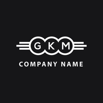 GKM letter logo design on black background. GKM  creative initials letter logo concept. GKM letter design.
