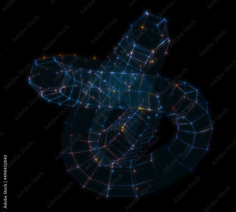 Aufkleber abstract technology background from lines and dots